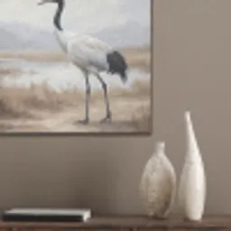 Kraanvogel - Natuur - Realistisch PET vilt klein -sfeer6_closeup