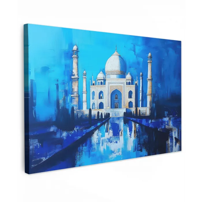 Taj Mahal - Ramadan - Blauw - Islamitische canvas 2cm klein -z3d