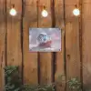 Slak - Disco - Mozaïek - Blauw tuinposter los doek klein -sfeer1