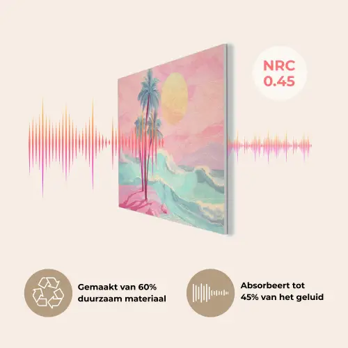 Palmbomen - Golven - Zee PET vilt klein -USP_NL