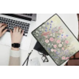 Bloemen - Tuin - Natuur - Kleurrijk laptophoes neopreen klein -bureau