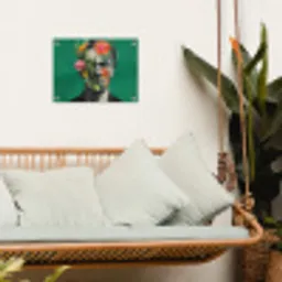 Man - Planten - Groen tuinposter los doek klein -sfeer7