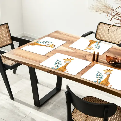 Giraf - Dier - Wilde dieren Placemat vinyl groot -zzsfeer4_Kitchenyeah-website