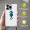 Zeepaardje - Staart - Blauw Hoesje iPhone 16 Pro Max met koord klein -sfeer2_NL
