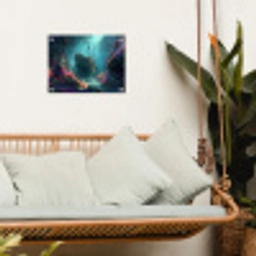 Schip - Hout - Koraalriffen - Zonlicht tuinposter los doek klein -sfeer7