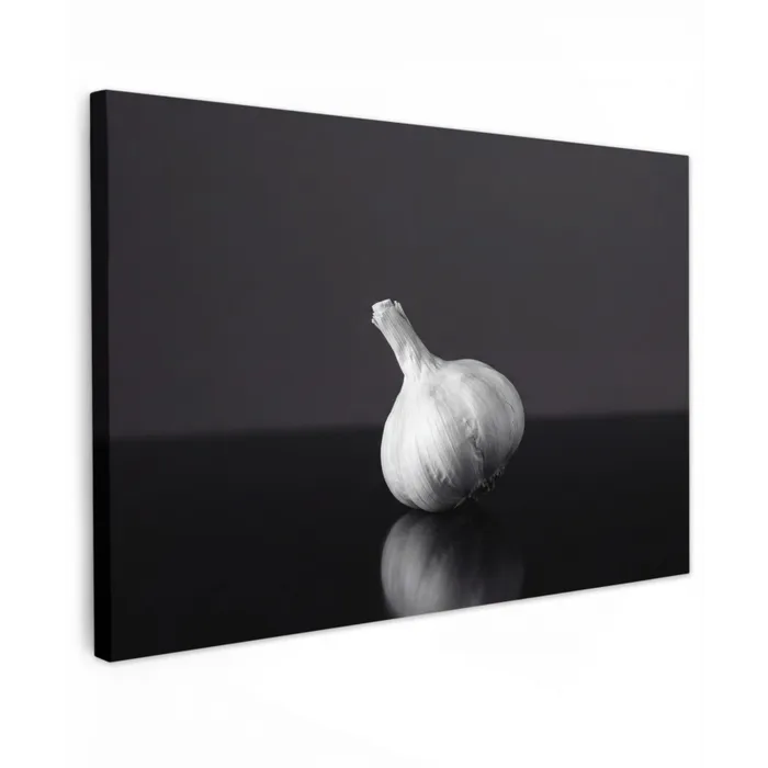 Knoflook - Zwart - Wit canvas 2cm klein -z3d