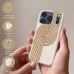 Symmetrische bocht - Koperkleurig Telefoonhoesje iPhone 17 Pro Max klein -sfeer3_NL