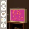 Oh la la - Oranje - Roze Light Box met batterij (Wandlamp) middel -USP_websiteoverzichtNL