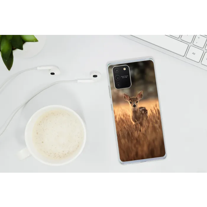 Hert - Graanveld - Bruin Telefoonhoesje Samsung Galaxy S10 Lite klein -oordopS10Lite