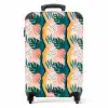 Monstera bladeren in diverse kleuren NBS - Handbagage koffer - Kinderen Unisex middel -productfoto_recht
