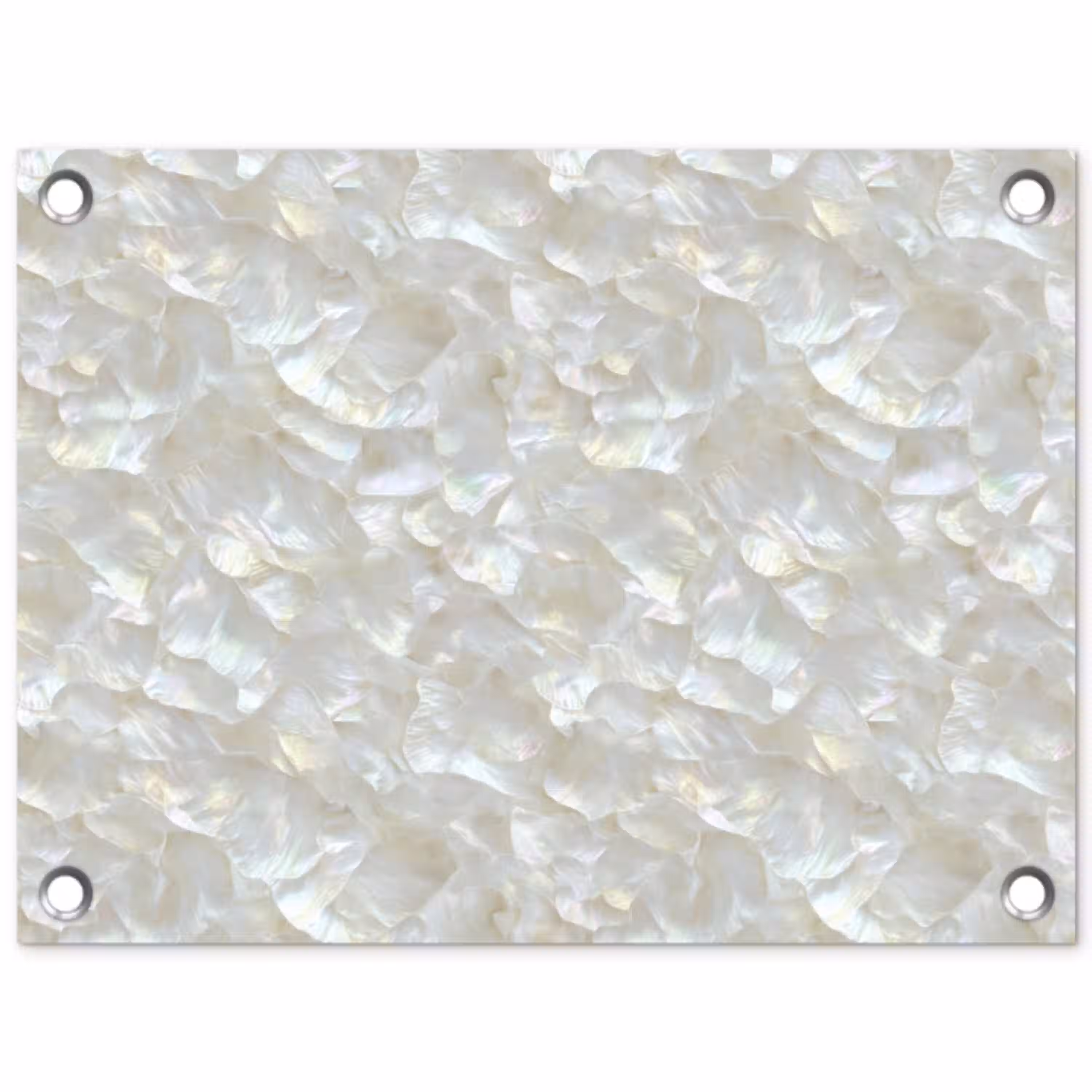 Parelmoerglans - Wit - Schelp tuinposter los doek klein 239 -3d