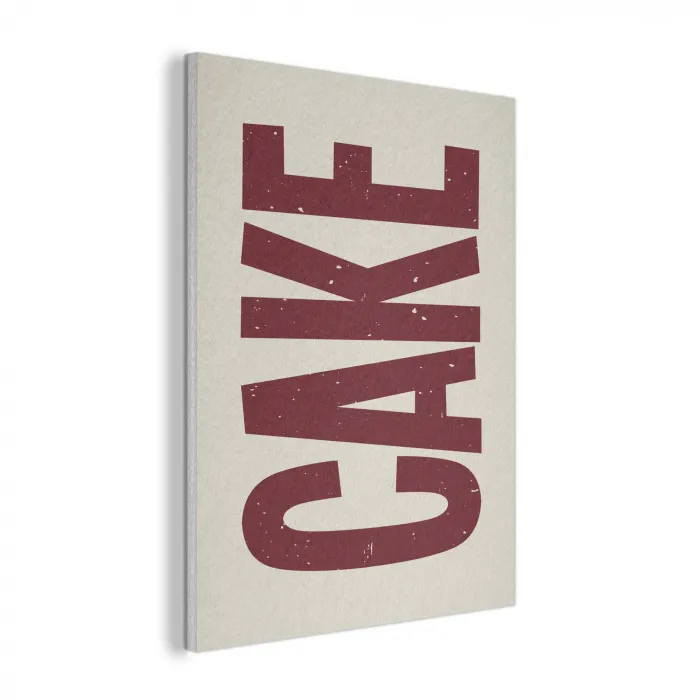 Red - Cake - Decoratie - Eten PET vilt klein -3d