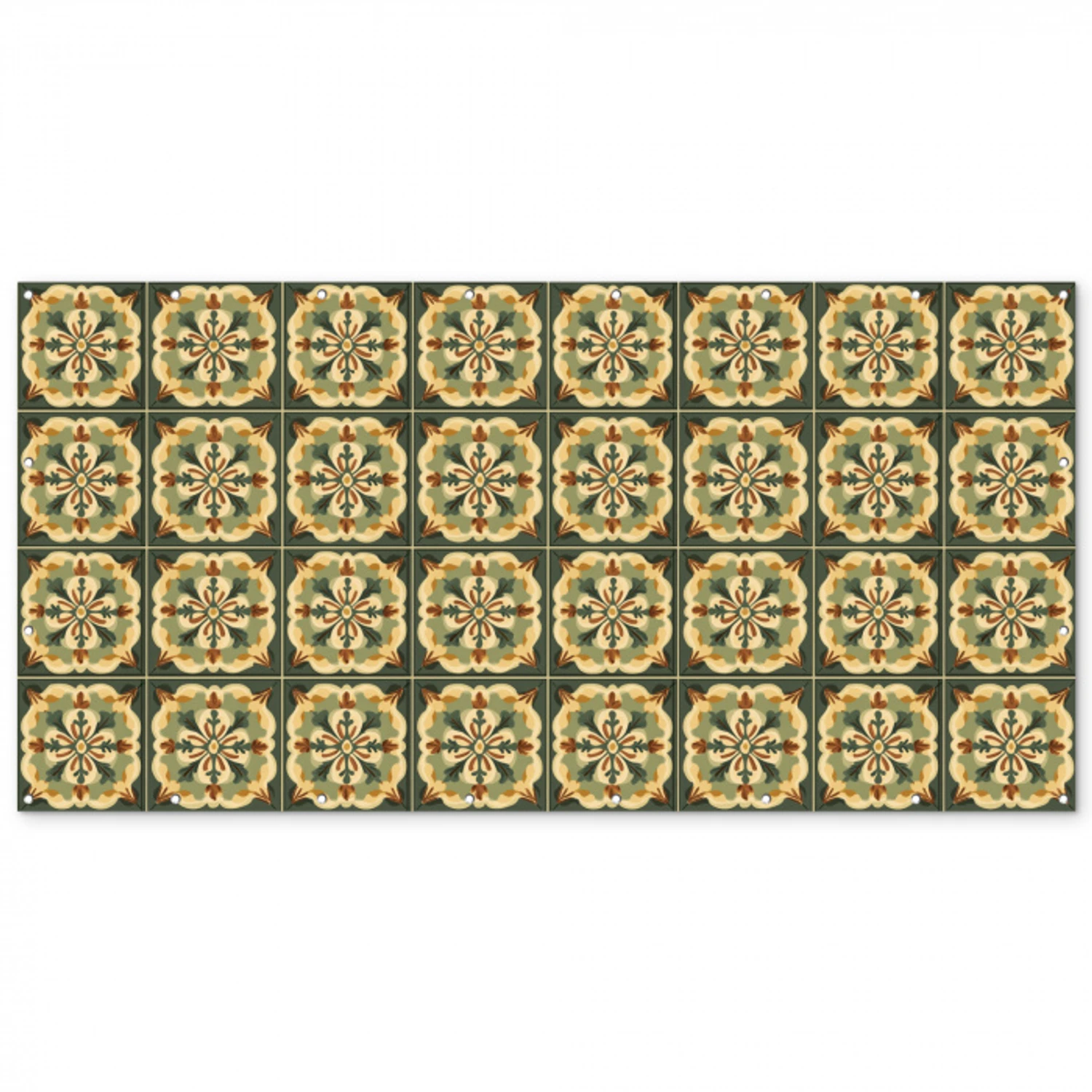 Ornament - Patroon - Groen Balkonbeschermer Duitsland klein 596 -zz_3d
