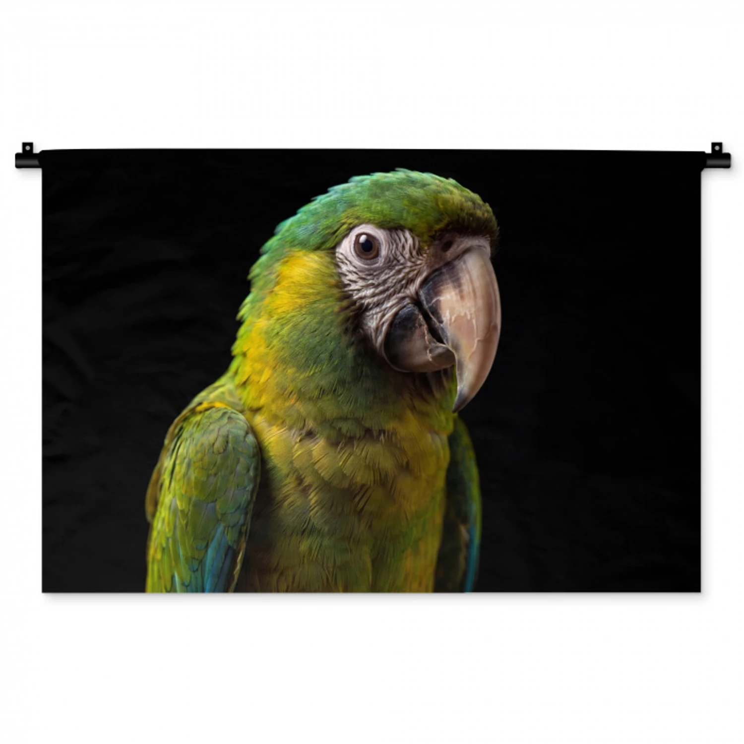Ara - Portret - Groen Wandkleed katoen middel -zz3d