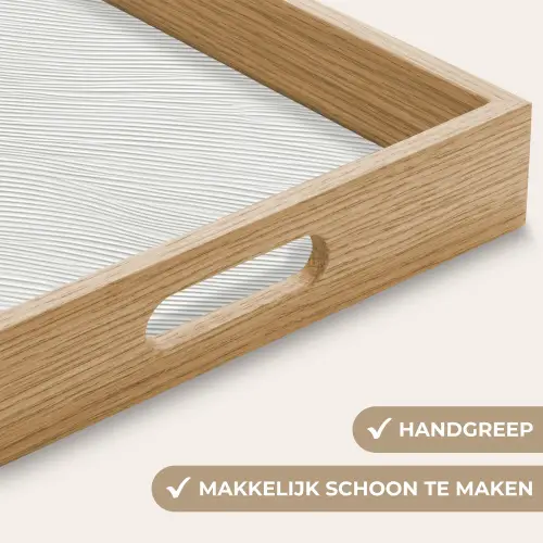 Golven - Ribbels - Wit Dienblad Rechthoek middel 911 -USP_HandgreepNL
