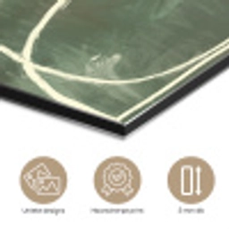 Abstract - Groen - Kunst - Modern aluminium wit klein -closeup_NL