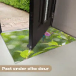 Kolibrie - Bloem - Natuur - Groen Deurmat klein -USP_NL