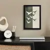 Japandi - Vogel - Groen fotolijst zwart zonder passe partout klein -sfeer1