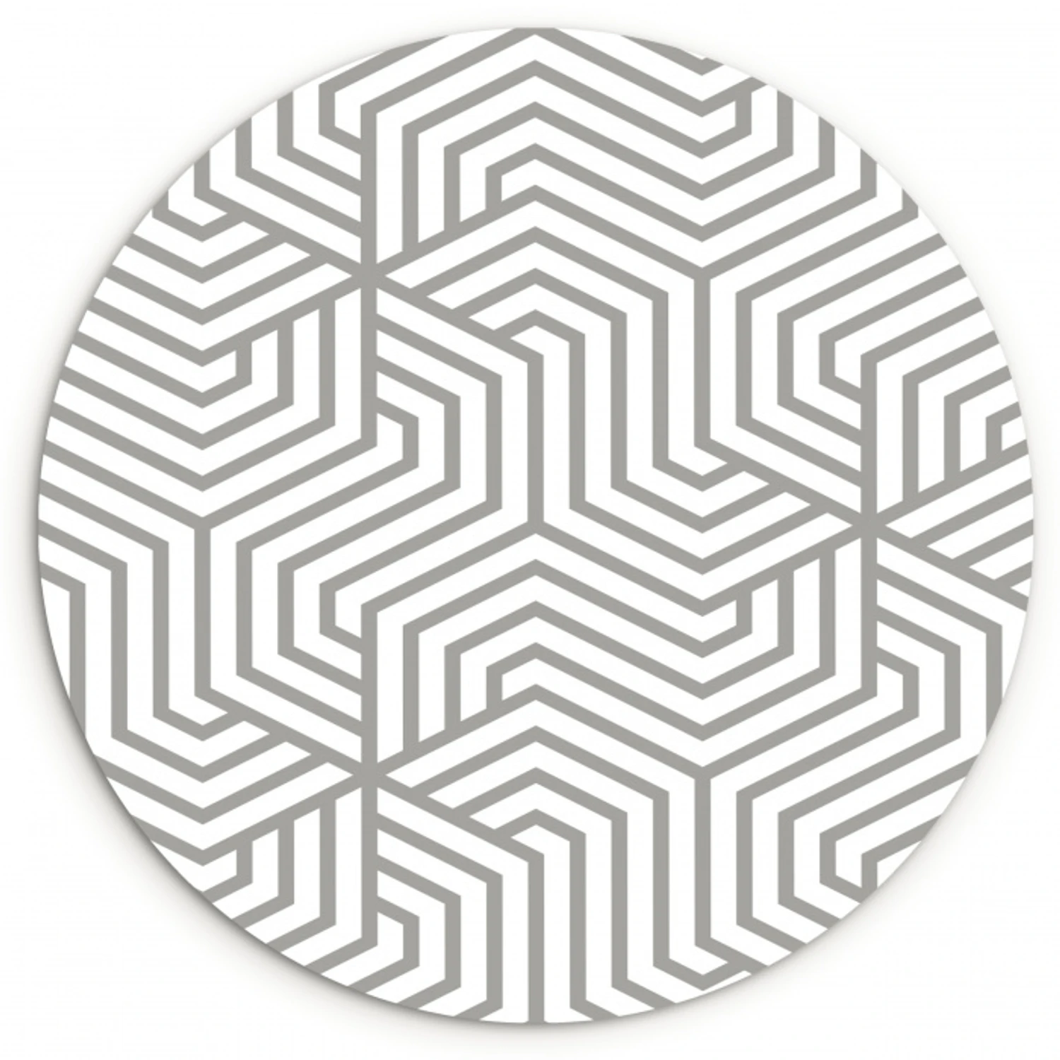 Lijn - Design - Geometrie - Patroon Wandcirkel kunststof plaat 5mm dik klein 188 -3d