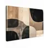Abstract - Vlakken - Zwart - Rond canvas 2cm klein -z3d