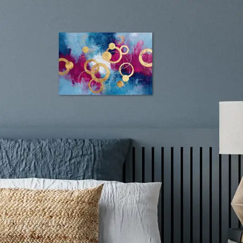 Cirkels - Goud - Abstract poster papier klein -sfeer2