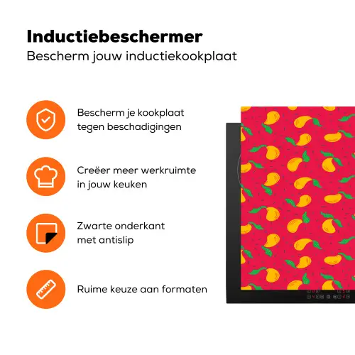 Roze - Mango - Blauwe - Streepjes Inductie beschermer vinyl 3mm klein 276 -zzzzzzz-td-ups