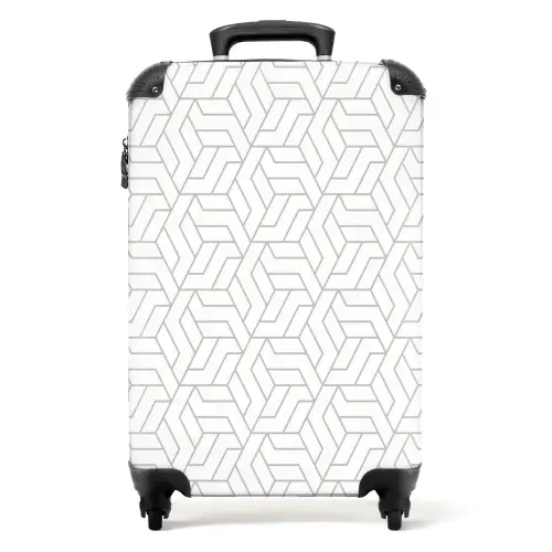 Grafisch - Patroon - Modern - Hexagon NBS - Handbagage koffer - Kinderen Unisex middel 644 -productfoto_recht