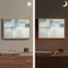 Verf - Moderne kunst - Abstract - Grijs Light Box met batterij (Wandlamp) middel -sfeer3