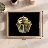 Cupcake - Eten - Goud - Zwart Dienblad Rechthoek middel -USP_Formaat