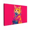 Kat - Kimono - Bloemen - Roze canvas 2cm klein -z3d