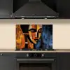 Abstract - Portret - Kleurvakken keuken achterwand spatscherm klein -sfeer1