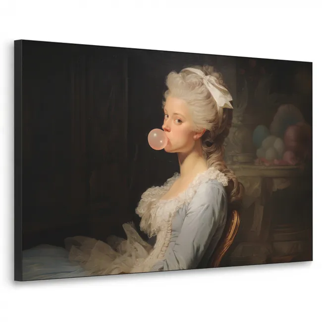 Art frame - Vrouw - Barokjurk - Kauwgom