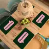 Tekstwolk - BLAH BLAH BLAH - Roze Placemat vinyl groot -zzsfeer5_Kitchenyeah-website