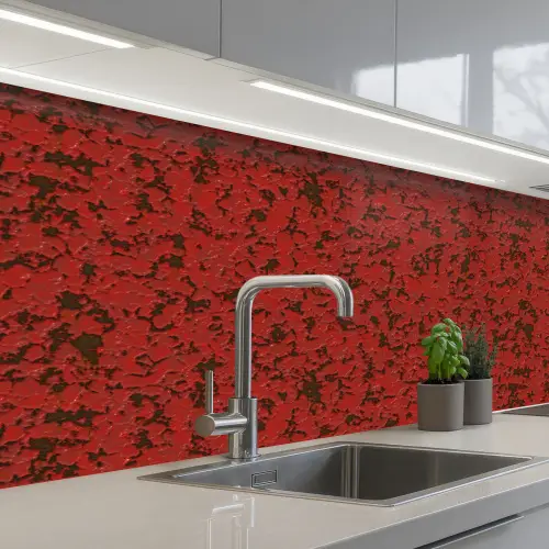 Roest - Rood - Vlekken keuken achterwand 2 middel 871 -3d_schuin