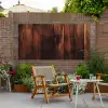 Hout - Planken - Vintage - Donkerbruin Tuinposter op houten frame 2 cm dik xxl -sfeer3