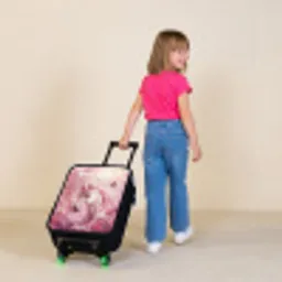 Eenhoorn - Roze - Vlinder - Bloemen Kinderkoffer - Zwart klein -sfeer1
