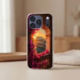 Colosseum - Rome - Roze Bloemen Telefoonhoesje iPhone 17 Pro Max klein -sfeer2