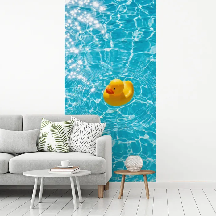 Badeend - Dobberen - Blauw fotobehang vinyl groot -woonkamer