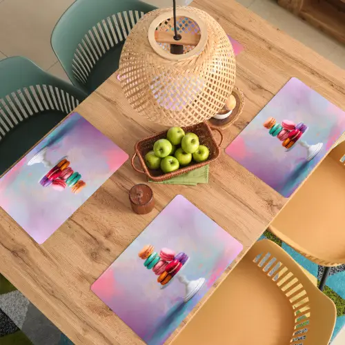 Macarons - Schaal - Pastel - Kleurrijk Placemat vinyl groot -zzsfeer5_Kitchenyeah-website