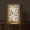 Klassiek - Botanisch - Zwart - Beige Light Box met kabel (Tafellamp) klein 925 -z3d_website