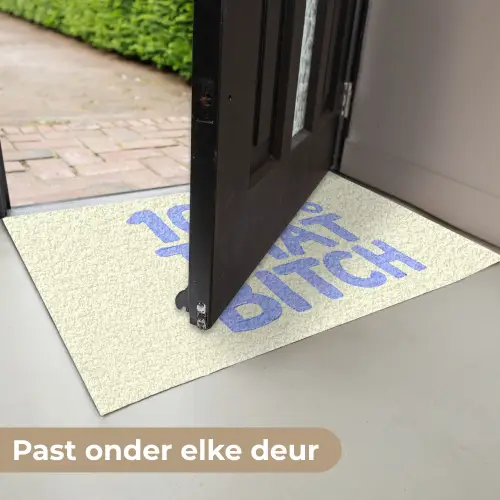 100% that bitch - Blauw - Wit Deurmat klein -USP_NL