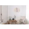 Tak - Bladeren - Minimalistisch - Beige Wandcirkel aluminium klein -woonkamer