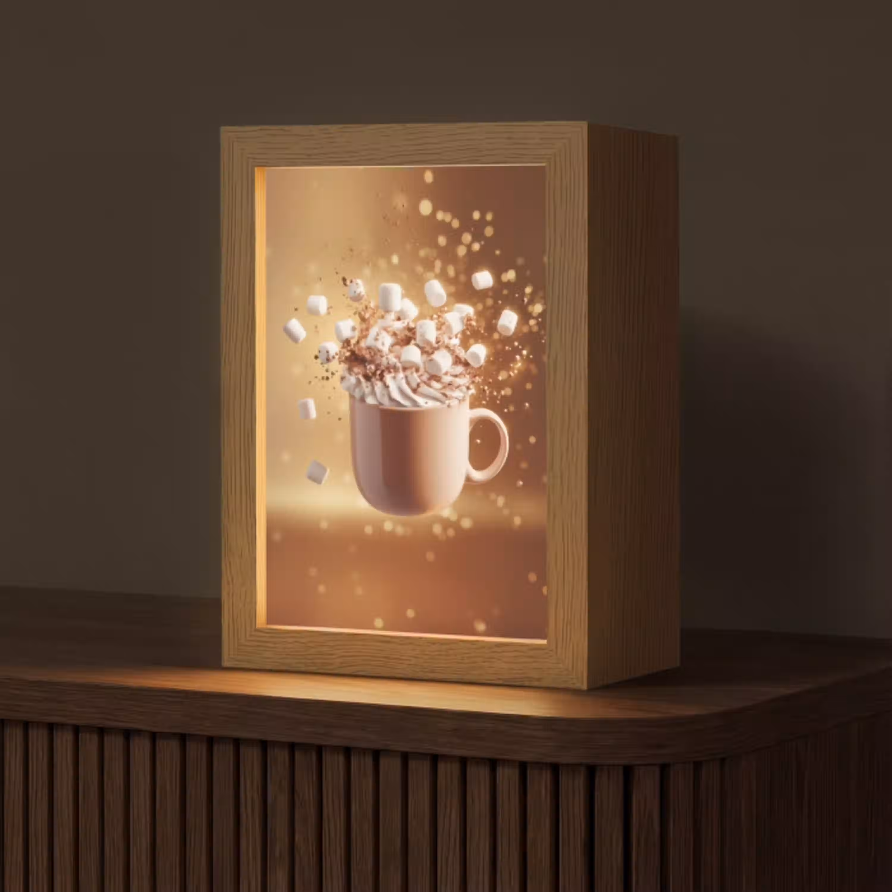 Chocomelk - Drinken - Warm - Bruin Light Box met kabel (Tafellamp) klein -z3d_website