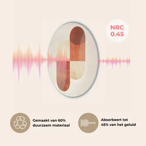 Bogen - Beige - Vormen Akoestische PET Vilt - Rond klein -USP_NL