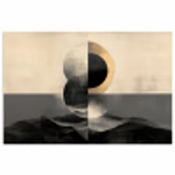 Cirkels - Schaduw - Abstract poster papier klein -3d