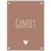 Geniet - Spreuken -Quotes tuinposter los doek klein -3d