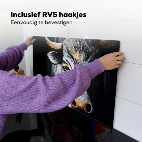 Stier - Hoorns - Snuit - Goud Inductie beschemer met haakjes klein -ky-ophangen-nl