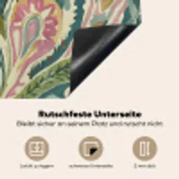 Patroon - Kleurrijk - Sierlijk - Groen Inductie beschermer vinyl 3mm middel -tsfeer4_DE
