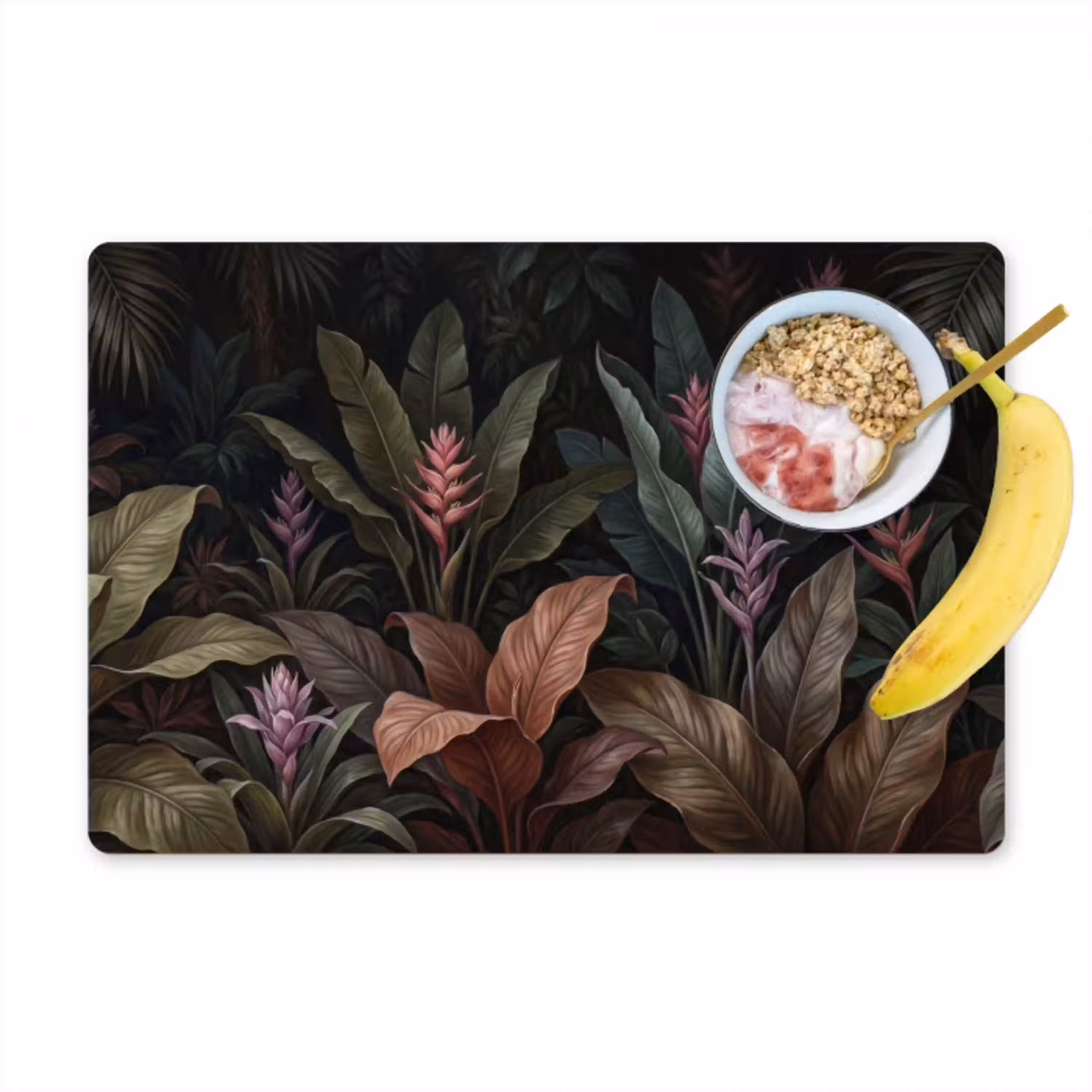 Planten - Tropisch - Jungle - Donker - Natuur Placemat vinyl groot -zzzproduct_Kitchenyeah-website