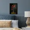 Rode - Bloemen - Vaas fotolijst zwart zonder passe partout klein -sfeer3